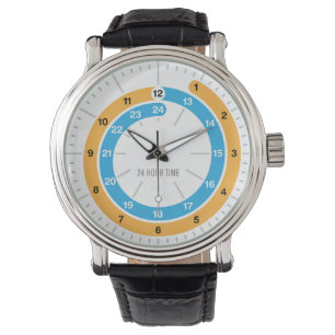 Entsprechung 24 Stunden-Uhr Armbanduhr