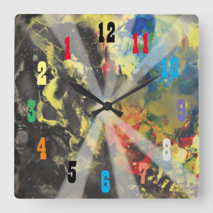 Entstehung der Light- und         ColorBackward-Uh Quadratische Wanduhr