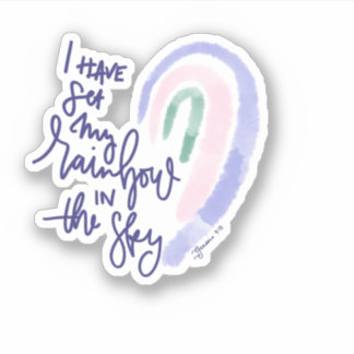 Entstehung von Regenbogenaufklebern Aufkleber