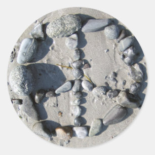 Entsteinter Friedensaufkleber Runder Aufkleber