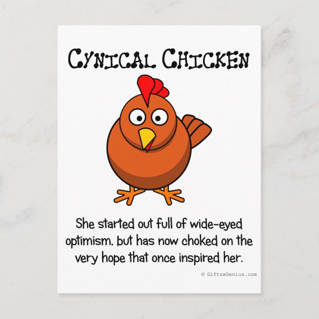 Enttäuscht und von Hoffnung erstickt Postkarte (Vorderseite)