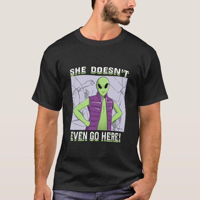 Enttäuschte Alien T Shirt (Vorderseite)