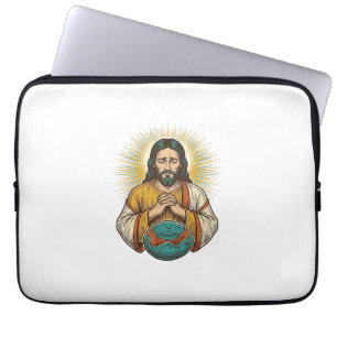 Enttäuschter Jesus Luftballon Fitnessball Gym Fail Laptopschutzhülle