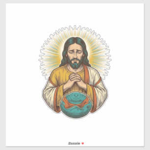 Enttäuschter Jesus Luftballon Fitnessstudio Fehlsc Aufkleber