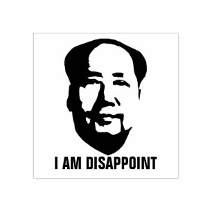Enttäuschter Mao Gummistempel