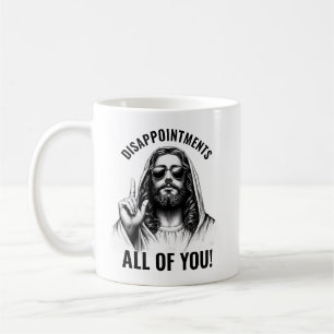 Enttäuschungen euch alle - Lustiger Jesus-Meme Kaffeetasse
