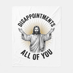 Enttäuschungen euch alle Vintage religiöse Bluse Fleecedecke