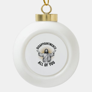 Enttäuschungen euch alle Vintage religiöse Bluse Keramik Kugel-Ornament