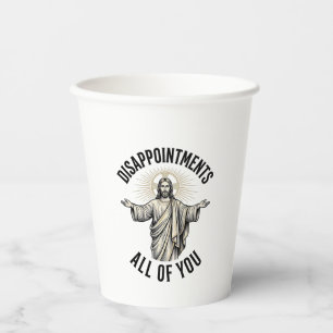 Enttäuschungen euch alle Vintage religiöse Bluse Pappbecher