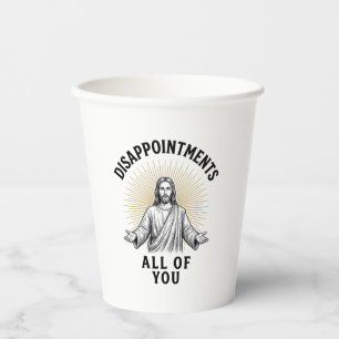 Enttäuschungen euch alle Vintage religiöse Bluse Pappbecher