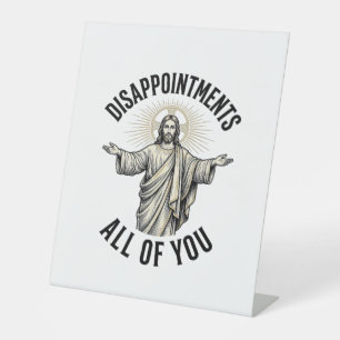 Enttäuschungen euch alle Vintage religiöse Bluse Sockelschild
