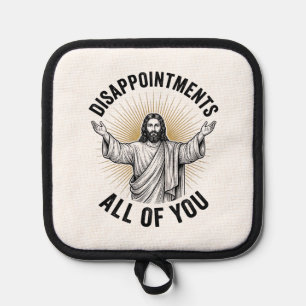 Enttäuschungen euch alle Vintage religiöse Bluse Topflappen