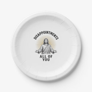 Enttäuschungen euch alle Vintage religiöse Shirt Pappteller