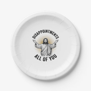 Enttäuschungen euch alle Vintage religiöse Shirt Pappteller