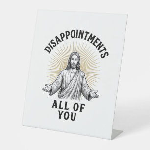 Enttäuschungen euch alle Vintage religiöse Shirt Sockelschild