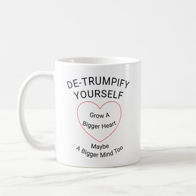 Enttrompifizieren Sie sich selbst Kaffeetasse (Links)