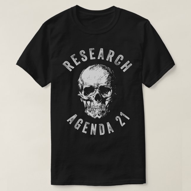 Entvölkerung Verschwörungstheorie Agenda 21 Bevölk T-Shirt (Design vorne)