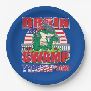 Entwässerung des Sumpfes - Trump 2020 Pappteller
