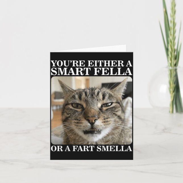 Entweder ein schlauer Kerl oder ein Furz-Riecher L Karte (Vorderseite)