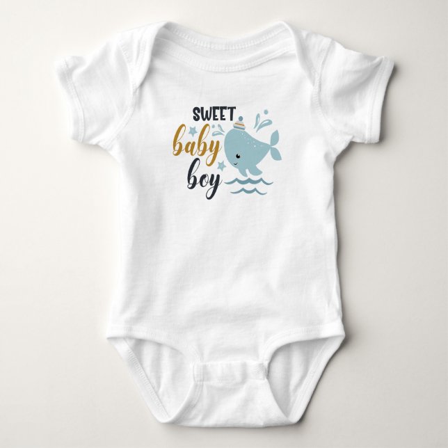 Entwerfe oder gestalte dein eigenes T-Shirt Baby Strampler (Vorderseite)