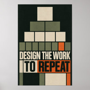Entwerfen Sie die Arbeit, um moderne typografische Poster