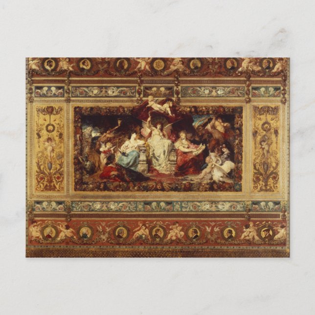 Entwerfen Sie für den Vorhang an der Dresden-Oper Postkarte (Vorderseite)