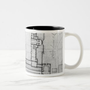 Entwerfen Sie für die OstGebäude der Jalousie Zweifarbige Tasse