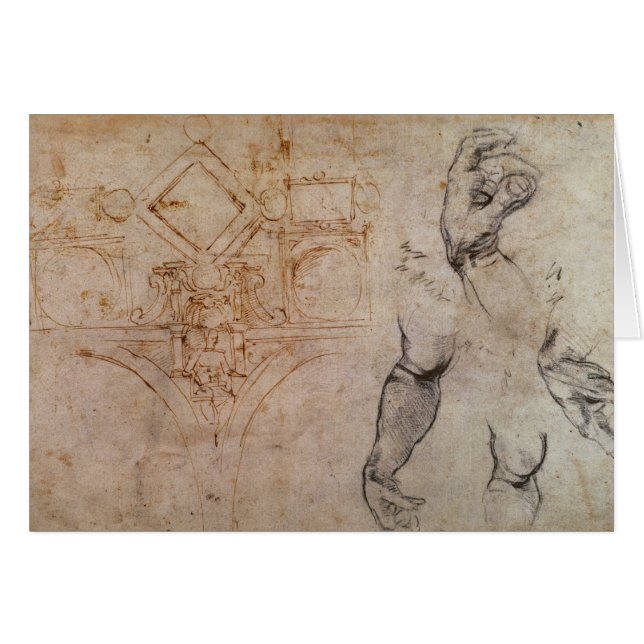 Entwerfen Sie für die Sistine Kapellen-Decke, (Vorderseite (Horizontal))