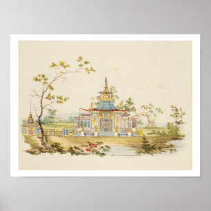 Entwerfen Sie für einen chinesischen Tempel, Poster