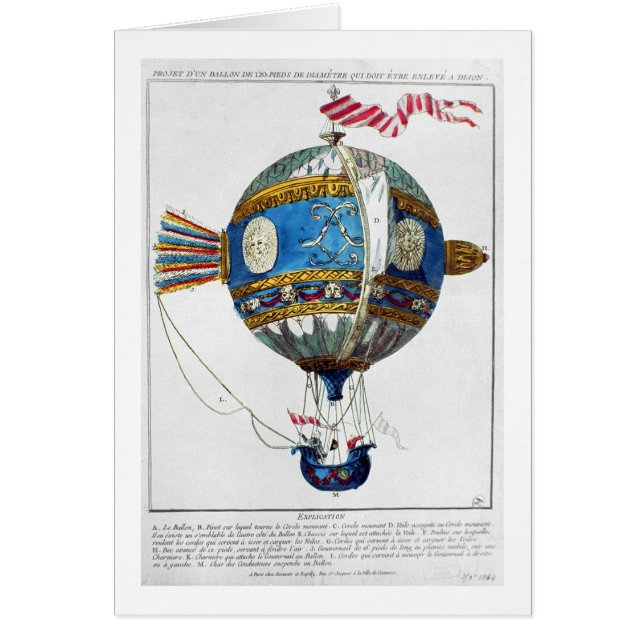 Entwerfen Sie für einen Heißluftballon mit einem (Vorne)