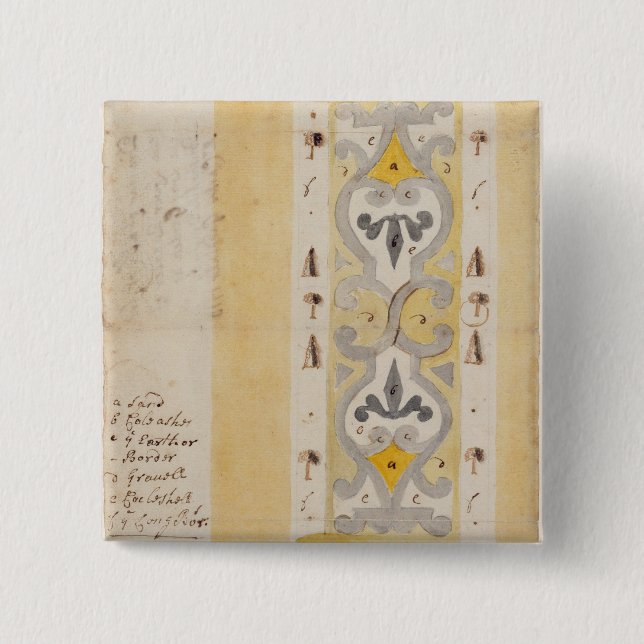 Entwerfen Sie für einen Knoten-Garten, Bush-Hügel, Button (Vorderseite)