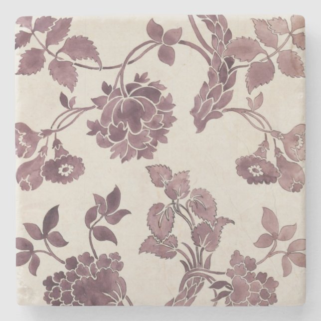 Entwerfen Sie für einen silk Damast, 1752 Steinuntersetzer (Vorderseite)