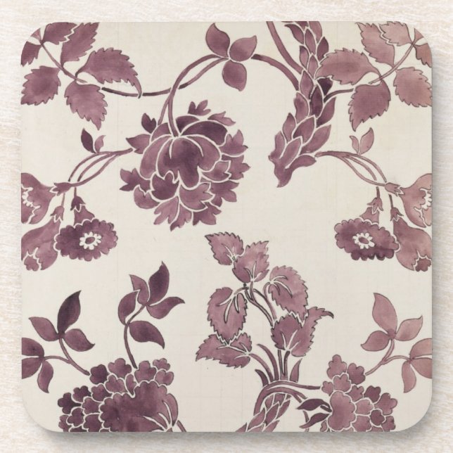 Entwerfen Sie für einen silk Damast, 1752 Untersetzer (Vorderseite)