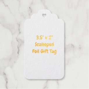 Entwerfen Sie Ihr eigenes 3,5" x 2" geschwungenes Geschenkanhänger
