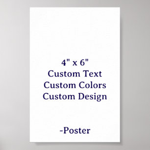 Entwerfen Sie Ihr eigenes 4" x 6" Matt Poster