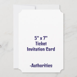 Entwerfen Sie Ihr eigenes 5" x 7" Ticket Einladung