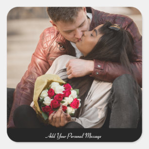 Entwerfen Sie Ihr eigenes Foto Quadratischer Aufkleber