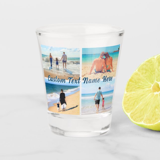 Entwerfen Sie Ihr eigenes Fotocollage-Schottglas m Schnapsglas (Vorderseite)