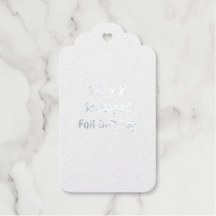Entwerfen Sie Ihr eigenes gewelltes Silber 8,9 cm Geschenkanhänger