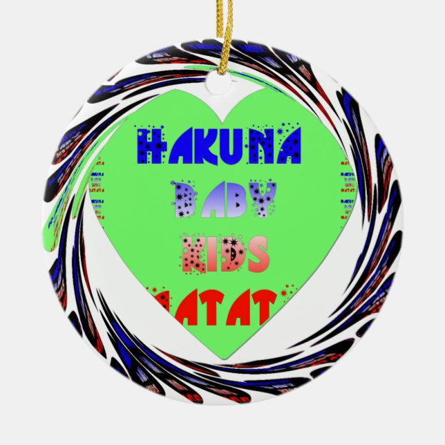 Entwerfen Sie Ihr eigenes luminöses Herz-Baby-Desi Keramikornament (Vorne)