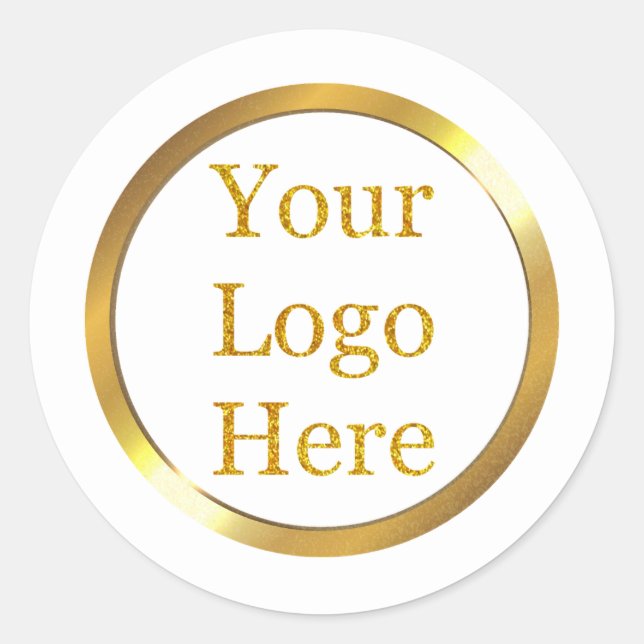 Entwerfen Sie Ihr eigenes, modernes Logo-Geschäft Runder Aufkleber (Vorderseite)