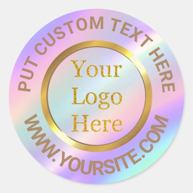 Entwerfen Sie Ihr eigenes, modernes Logo-Geschäft Runder Aufkleber (Vorderseite)