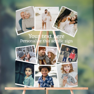 Entwerfen Sie Ihr eigenes Personalisiertes 9-Foto Acrylschild