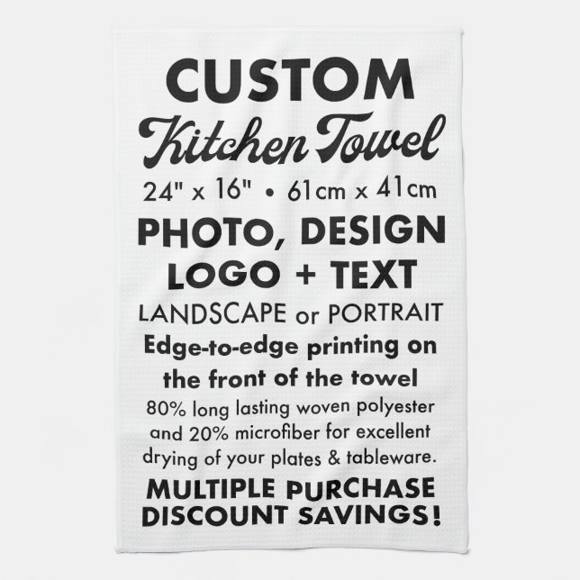 Entwerfen Sie Ihr eigenes Personalisiertes Küchent Geschirrtuch (Vertikal)