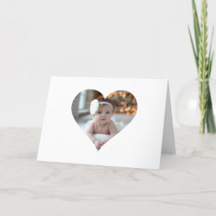 Entwerfen Sie Ihr eigenes Single Herz gestalten Fo Dankeskarte