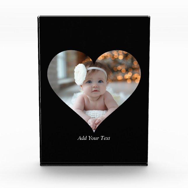 Entwerfen Sie Ihr eigenes Single Herz gestalten Fo Fotoblock (Vorderseite)