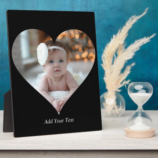 Entwerfen Sie Ihr eigenes Single Herz gestalten Fo Fotoplatte (Seite)