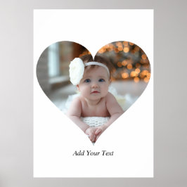Entwerfen Sie Ihr eigenes Single Herz gestalten Fo Poster