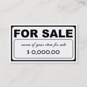 Entwerfen Sie Ihr eigenes V Verkaufs-Schild (mit Q Visitenkarte