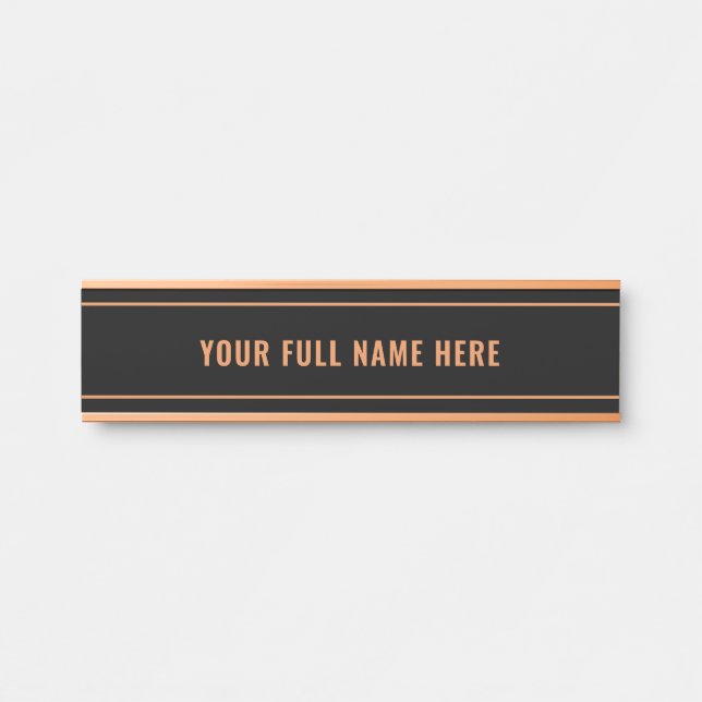 Entwerfen Sie Ihr Farben Custom Name Türschild Bei (Vorderseite )